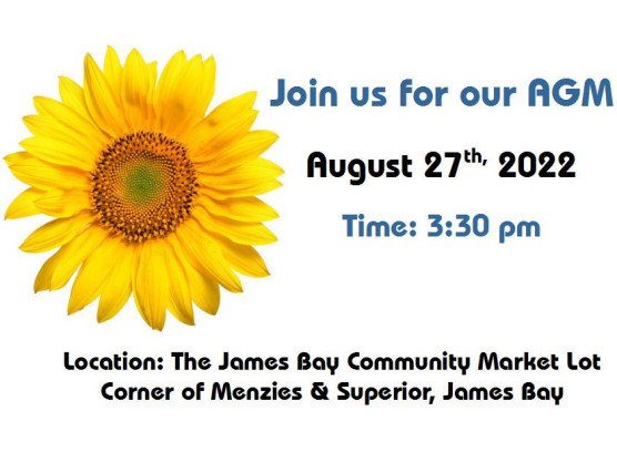 <center>The James Bay Market Society (JBMS) announces the Annual General Meeting (AGM) for 2022</center>