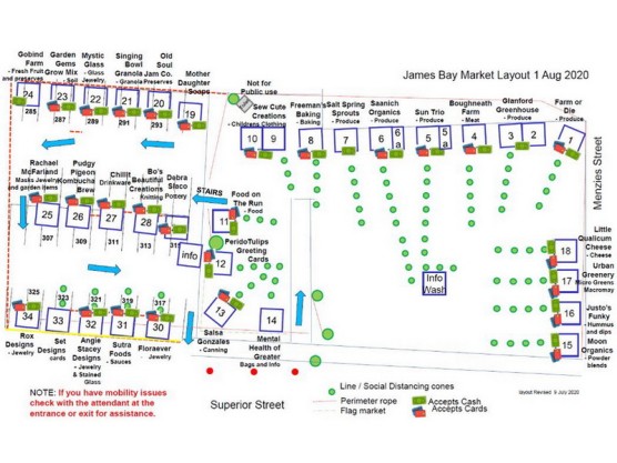 The James Bay Community Market – produce, food & crafts – August 1st – 9 am to 3 pm
